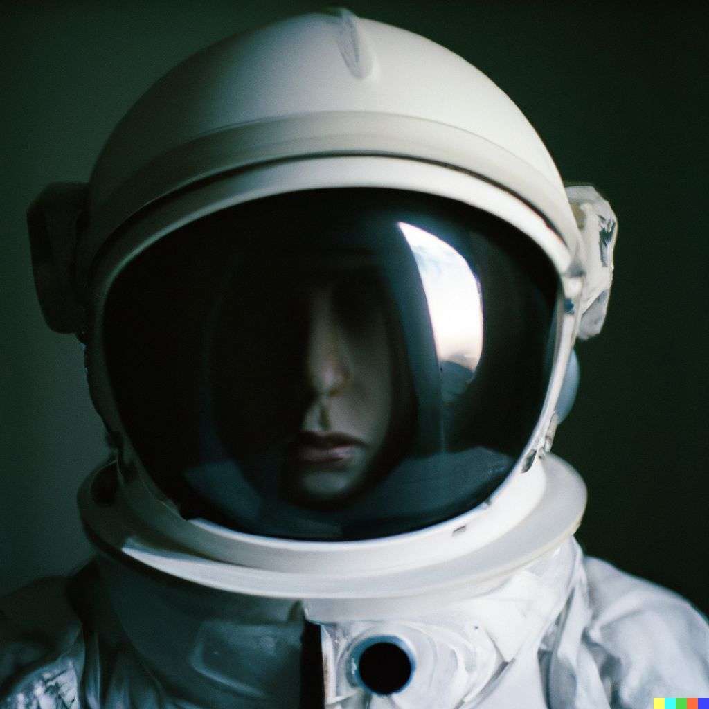 an astronaut, photograph taken on Kodak Portra 160 film